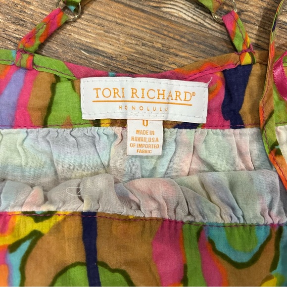 Tori Richard Honolulu Bright Floral Sundress Size U (Fits S/M) - Picture 5 of 7